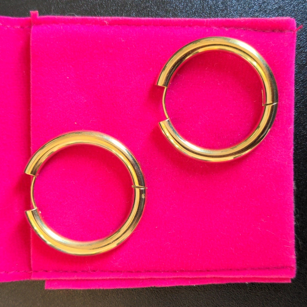 Hey Harper Ruby Hoop Earings